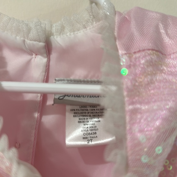 • Jona Michelle • Little Girls Tulle Formal Pastel Rainbow Dress Pink / Blue - Picture 3 of 4